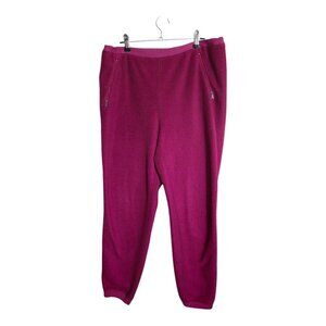 Vtg Patagonia Pants Womens 12 Raspberry Fleece Gorpcore Camping Athleisure USA